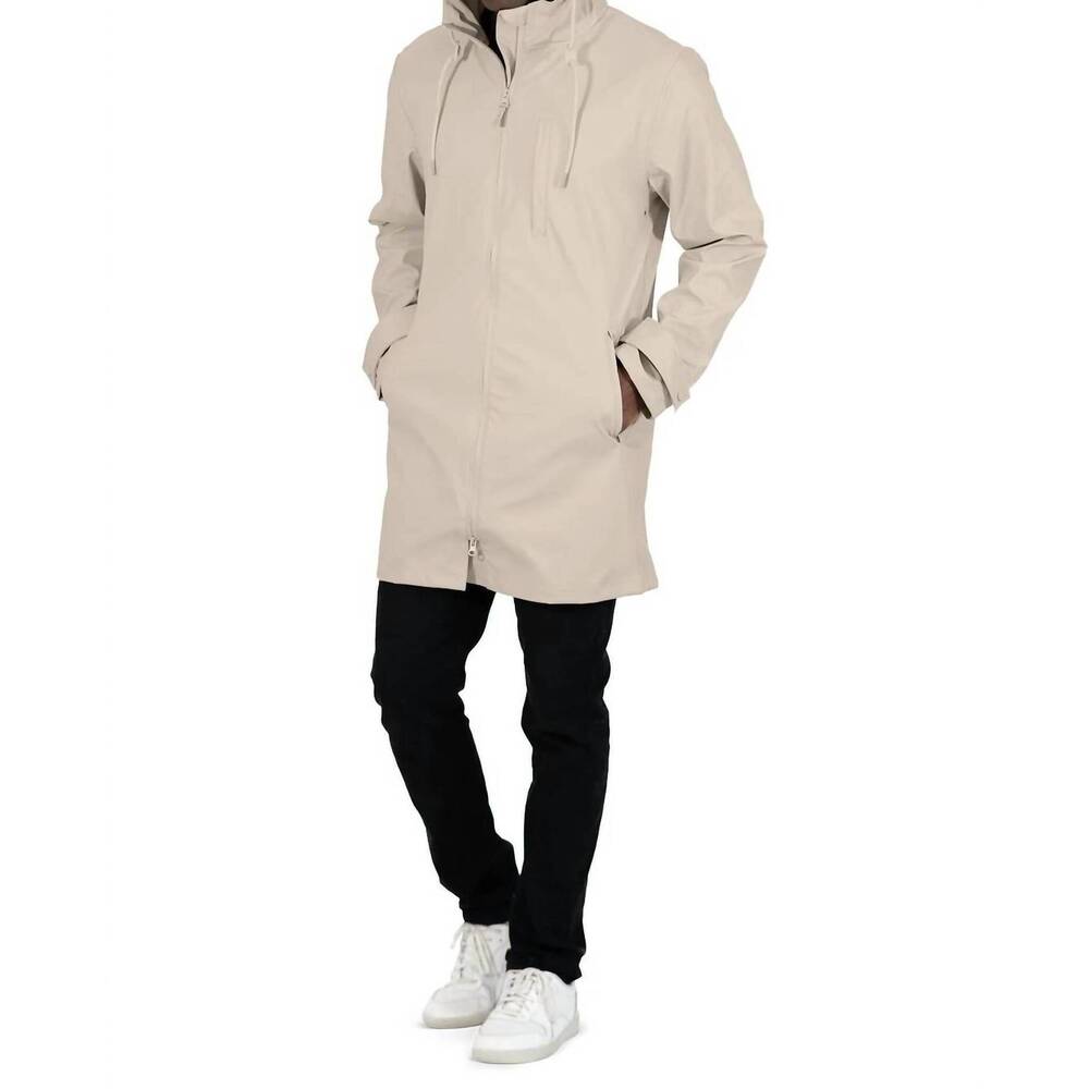 NEW RAINGOAT city proof all season rain jacket in sand